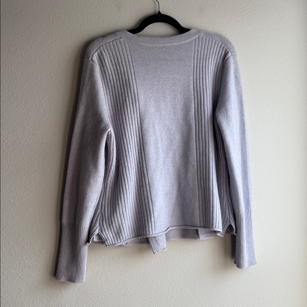 Wrap London Zip Up Lilac Purple 100% Cashmere Sweater size US 10 - Picture 5 of 7